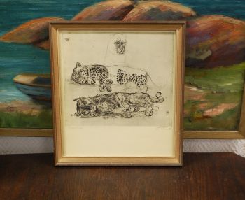 (P-1146) Viiralt, trükirepro Puuma ja panter