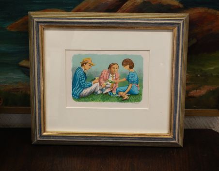 (L-807) Ulf Greder, litograafia, Piknik