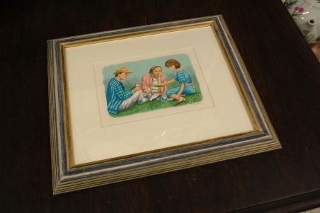 (L-807) Ulf Greder, litograafia, Piknik