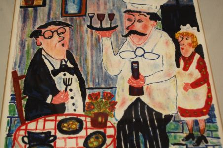 (L-808) Sven Lidberg, litograafia Restoran Victoria