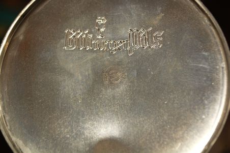 (n-7706) Rastal,  metallkaanega õllekann Bitburger Pils