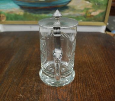 (n-7706) Rastal,  metallkaanega õllekann Bitburger Pils