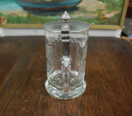 (n-7706) Rastal,  metallkaanega õllekann Bitburger Pils