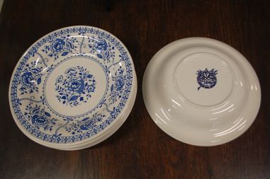 (n-7724) Boch, sinised lillelised supi-pastataldrikud, 6tk