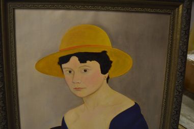 (n-7745) Naise portree lõuendil