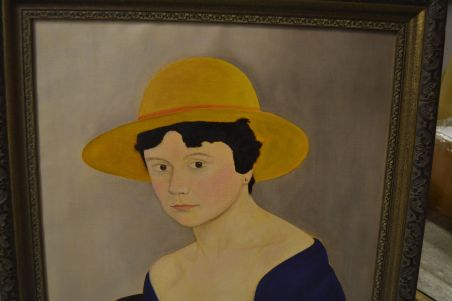 (n-7745) Naise portree lõuendil