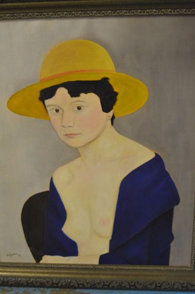 (n-7745) Naise portree lõuendil