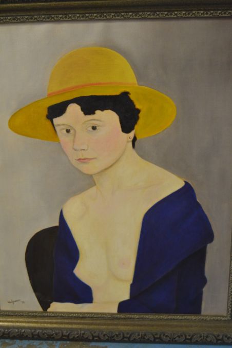 (n-7745) Naise portree lõuendil