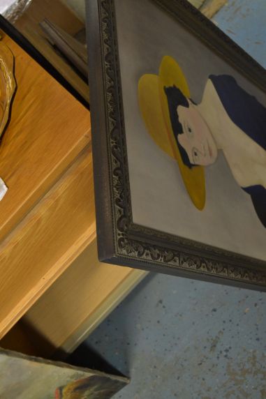 (n-7745) Naise portree lõuendil