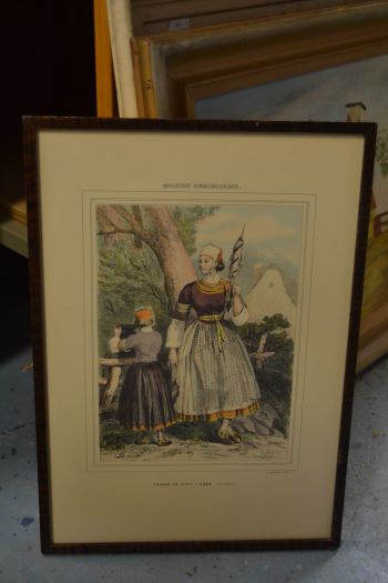 (n-7746) Vanem raamitud litograafia 2