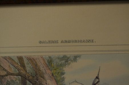 (n-7746) Vanem raamitud litograafia