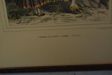 (n-7746) Vanem raamitud litograafia