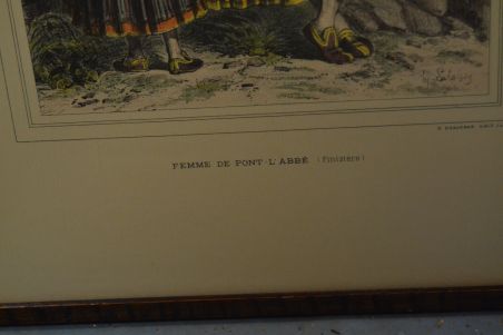 (n-7746) Vanem raamitud litograafia