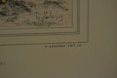 (n-7746) Vanem raamitud litograafia