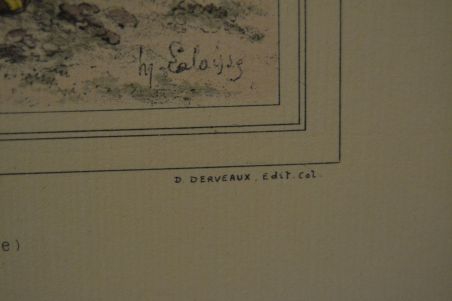 (n-7746) Vanem raamitud litograafia