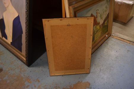 (n-7746) Vanem raamitud litograafia