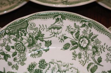 (n-7791/1) Ironstone Tableware, rohelised praetaldrikud, 6tk