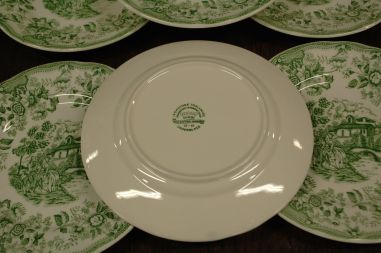 (n-7791/1) Ironstone Tableware, rohelised praetaldrikud, 6tk