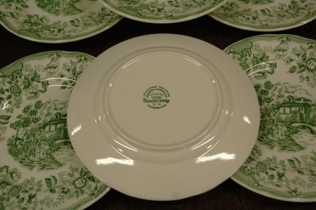 (n-7791/1) Ironstone Tableware, rohelised praetaldrikud, 6tk