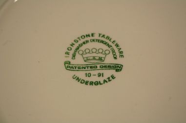 (n-7791/1) Ironstone Tableware, rohelised praetaldrikud, 6tk