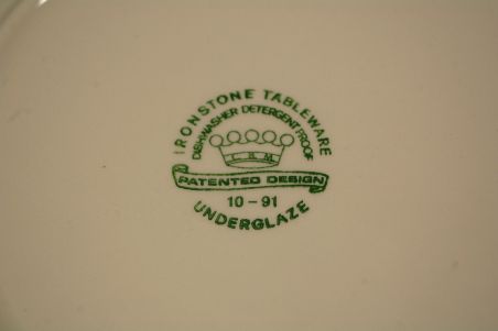 (n-7791/1) Ironstone Tableware, rohelised praetaldrikud, 6tk