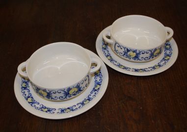 (n-7794) Villeroy & Boch Cadiz puljongitassid-taldrikud, 2tk