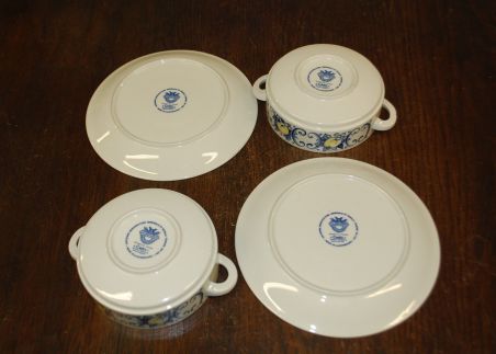(n-7794) Villeroy & Boch Cadiz puljongitassid-taldrikud, 2tk