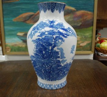 (n-7812) Suur sinise dekooriga vaas