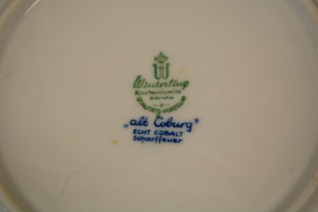 (n-7829) Bavaria Winterling, Alt Coburg, Echt Cobalt, sibulamustliline kauss