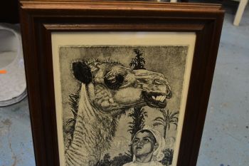 (P-1148) Viiralt, trükirepro Berberi tüdruk kaameliga 2