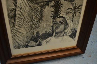 (P-1148) Viiralt, trükirepro Berberi tüdruk kaameliga