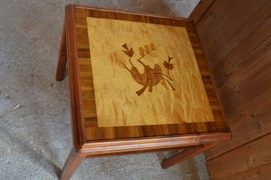 (L-822) Retro intarsiaga kohvilaud