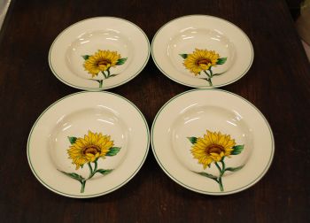 (n-7844/3) Päevalilledega supi-pastataldrikud, 4tk