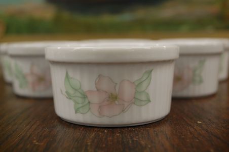 (n-7862/4) Bavaria Seltmann Weiden, õunapuu õitega creme brulee/ muffini vormid, 6tk