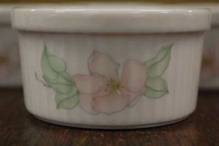 (n-7862/4) Bavaria Seltmann Weiden, õunapuu õitega creme brulee/ muffini vormid, 6tk