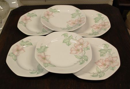 (n-7862/6) Bavaria Seltmann Weiden, õunapuu õitega praetaldrikud, 6tk