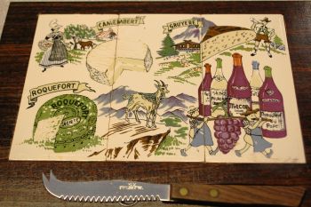 (n-7863) Lõikelaud noaga/ juustualus 2