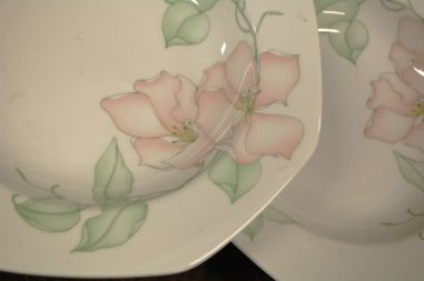 (n-7862/8) Bavaria Seltmann Weiden, õunapuu õitega supi-pastataldrikud, 6tk