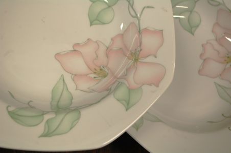 (n-7862/8) Bavaria Seltmann Weiden, õunapuu õitega supi-pastataldrikud, 6tk