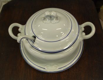 (n-7885) Suur käsitsimaalitud tirin, vaagen ja kulp komplektis 2