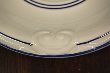 (n-7885) Suur käsitsimaalitud tirin, vaagen ja kulp komplektis