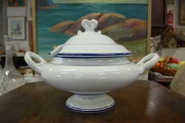 (n-7885) Suur käsitsimaalitud tirin, vaagen ja kulp komplektis