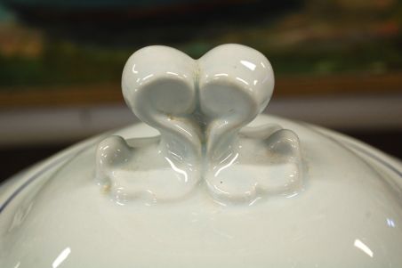 (n-7885) Suur käsitsimaalitud tirin, vaagen ja kulp komplektis