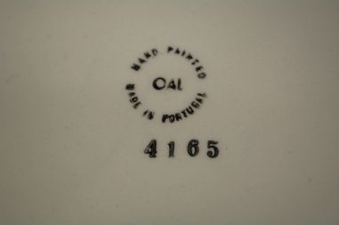 (n-7885) Suur käsitsimaalitud tirin, vaagen ja kulp komplektis