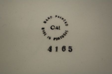 (n-7885) Suur käsitsimaalitud tirin, vaagen ja kulp komplektis