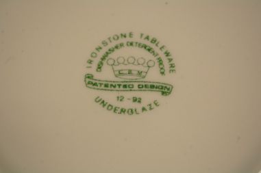 (n-7887/3) Ironstone Tableware, sibulamustriga taldrikud, 6tk