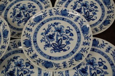 (n-7892/2) Bavaria Winterling Echt Kobalt, sibulamustriga salatitaldrikud, 8tk