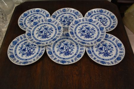 (n-7892/2) Bavaria Winterling Echt Kobalt, sibulamustriga salatitaldrikud, 8tk