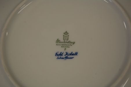 (n-7892/2) Bavaria Winterling Echt Kobalt, sibulamustriga salatitaldrikud, 8tk