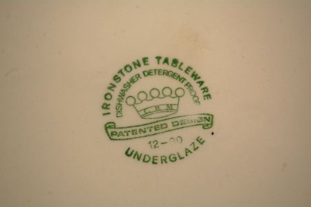 (n-7791/3) Ironstone Tableware, roheline vaagen